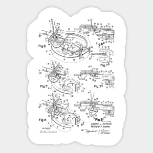 Chain Stitch for Lock Stitch Sewing Machine Vintage Patent Hand Drawing Sticker